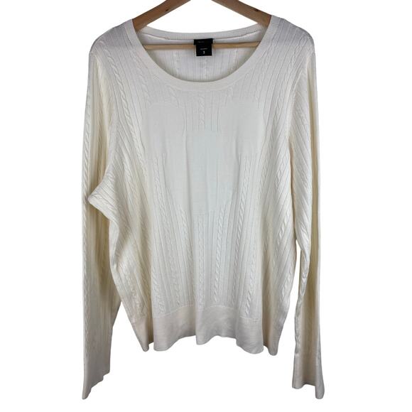 Disney Size 3 Cream Rayon Nylon Blend Mickey Mouse Crew Neck Pullover Sweater - Picture 1 of 7